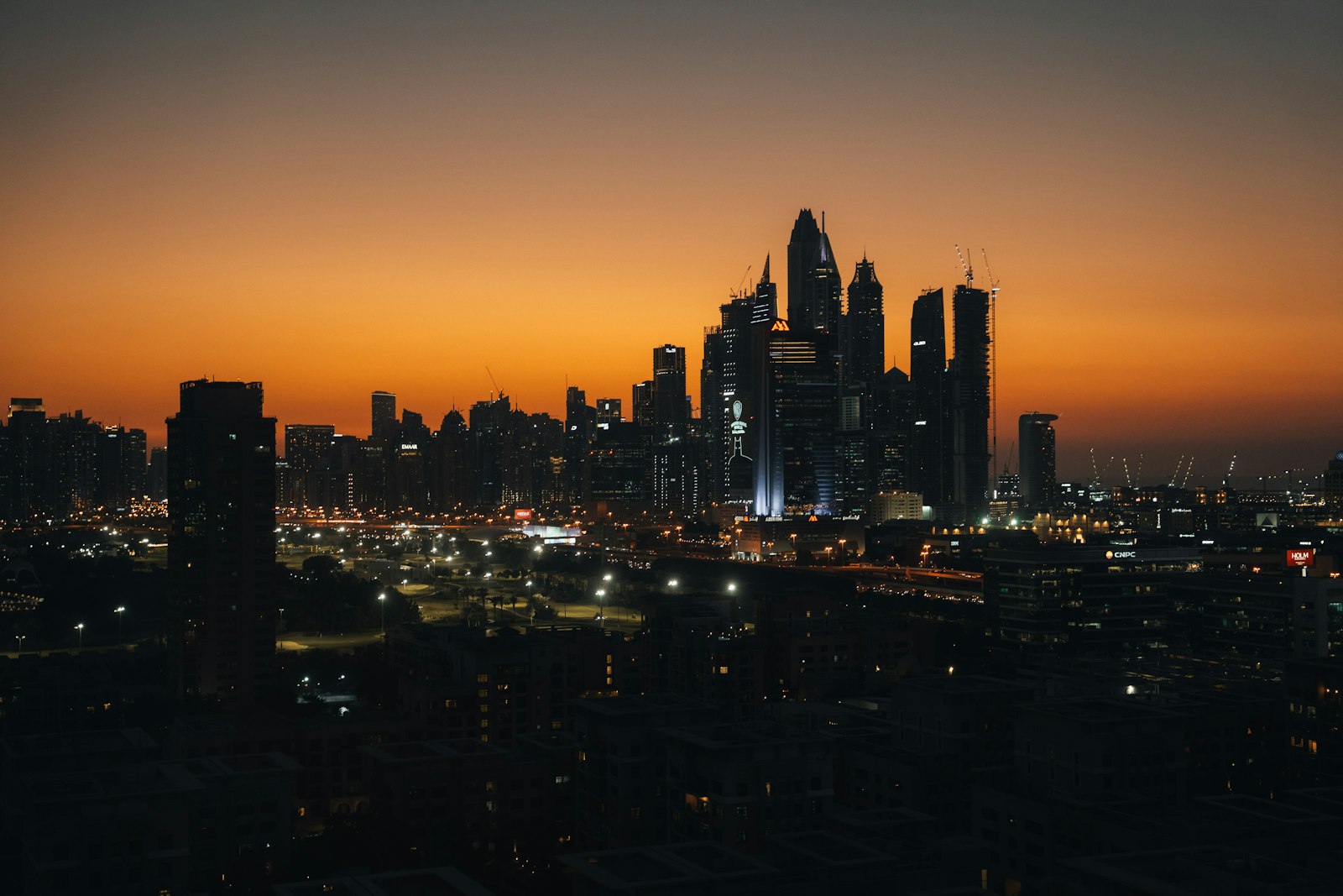 Dubai skyline at dusk representing career opportunities in the UAE